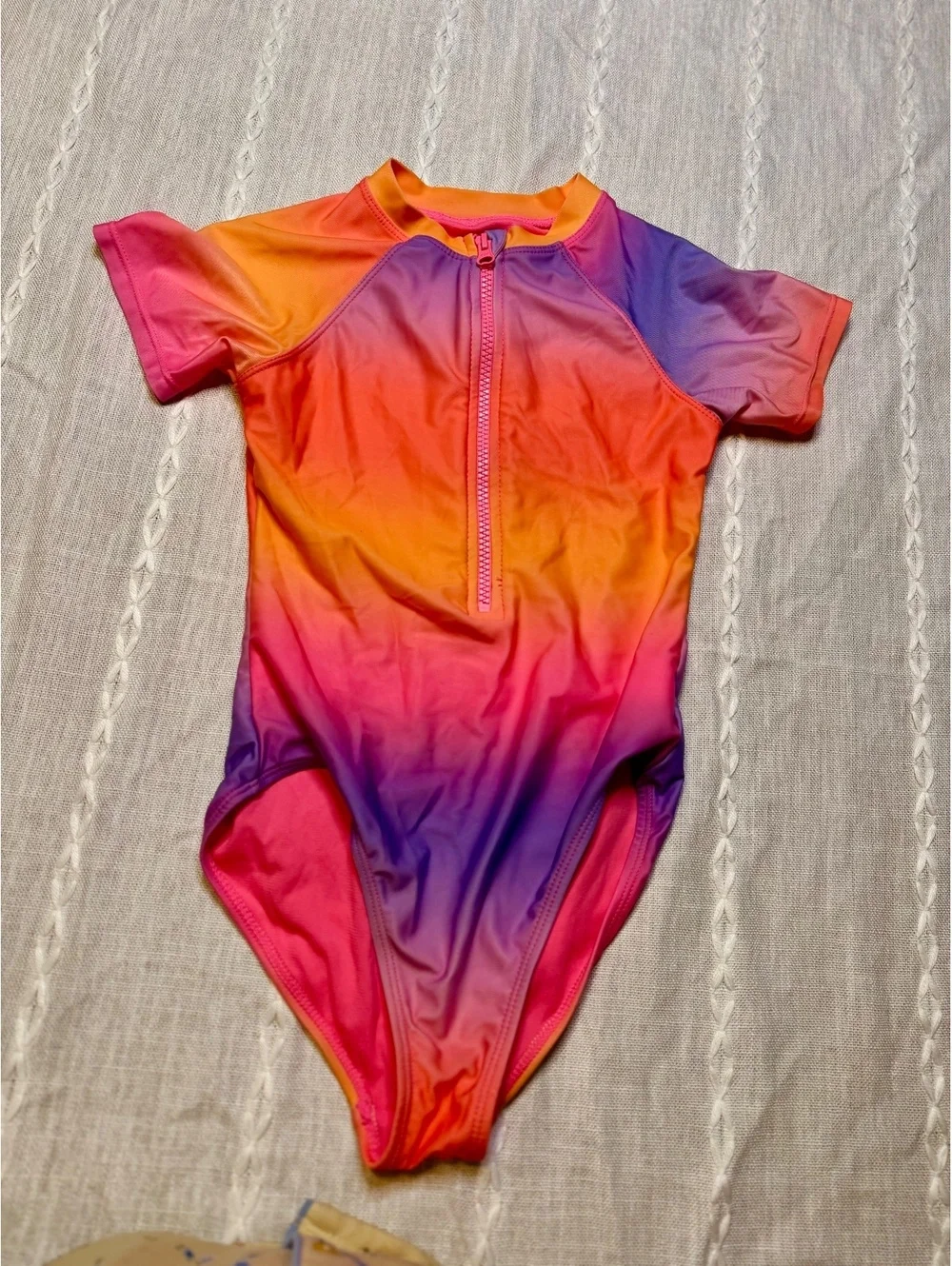 Girls size 7/8 swimsuit with sleeves